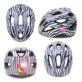 Load image into Gallery viewer, Crazy Safety Bicycle helmet Heartbeat Stripes children's helmet with light