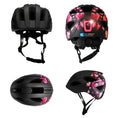 Load image into Gallery viewer, Crazy Safety Bicycle helmet Heartbeat Stripes children's helmet with light