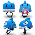 Load image into Gallery viewer, Crazy Safety Bicycle helmet Product bundle: Blue shark Bicycle Helmet & Protective Gear for Children