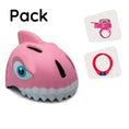 Cargar la imagen en la vista de la galería, Crazy Safety Bicycle helmet Product bundle: Pink Shark Bicycle Helmet, lock and shark Bell for Children