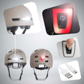 Load image into Gallery viewer, Crazy Safety Bicycle helmet Vertigo urban bicycle helmet with front and rear lights