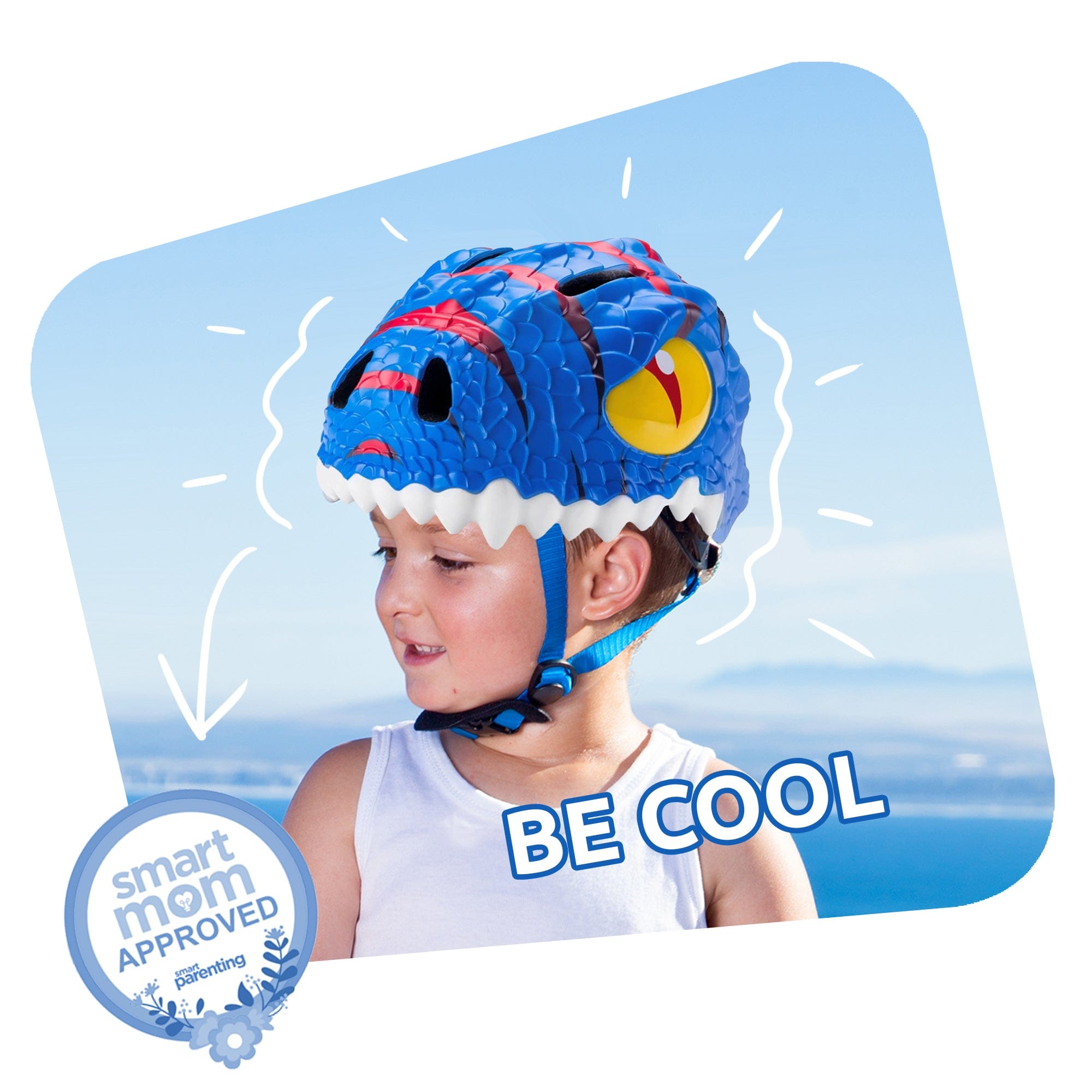 Dino Bicycle Helmet - Blue