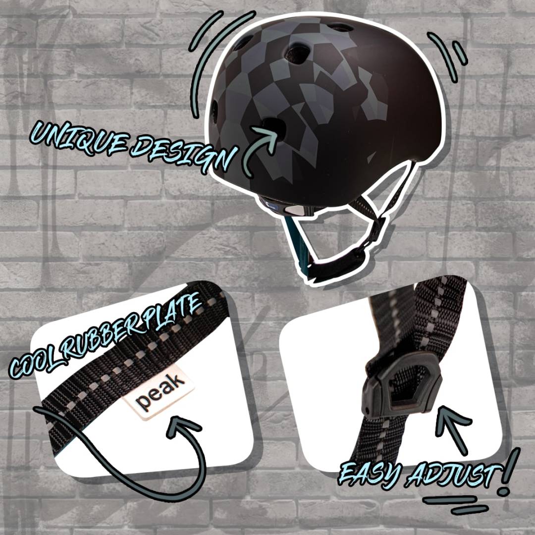 RAMP Skater Helmet - Black Squares