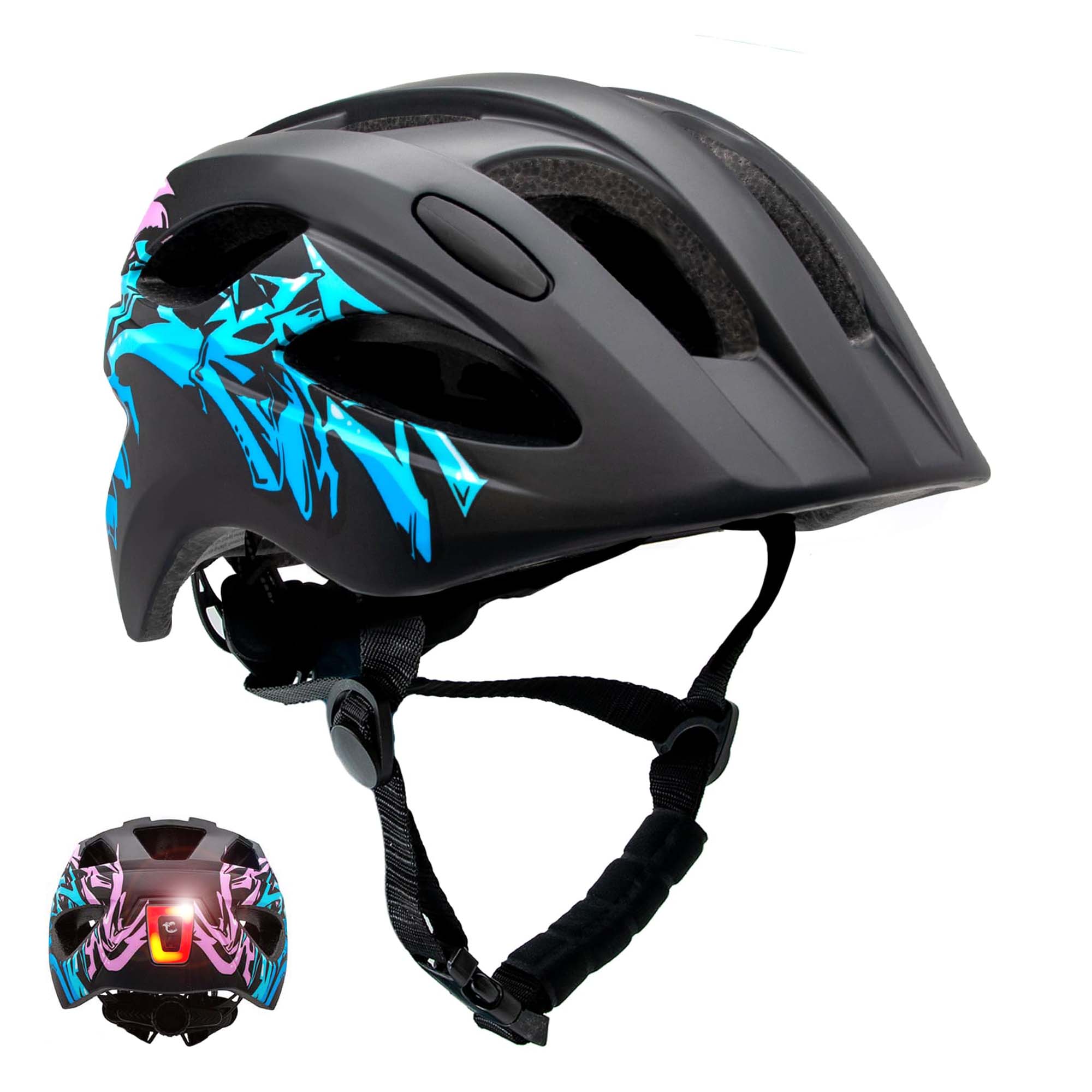 Casco infantil con luz Graffiti Splash