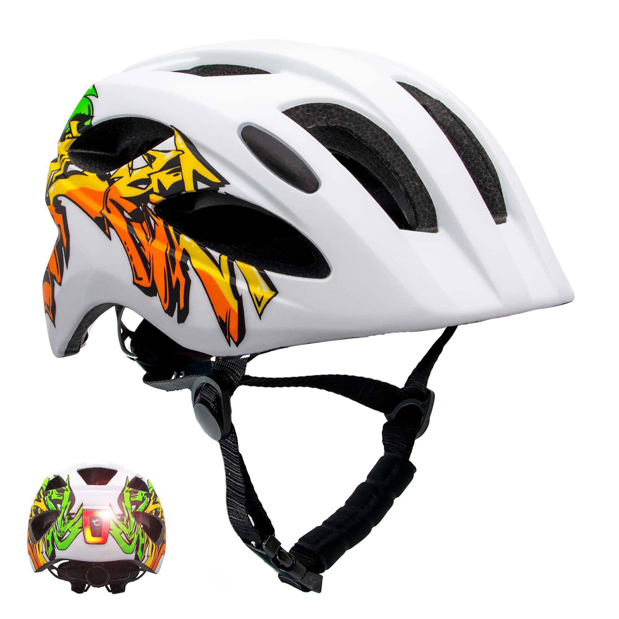 Casco infantil con luz Graffiti Splash