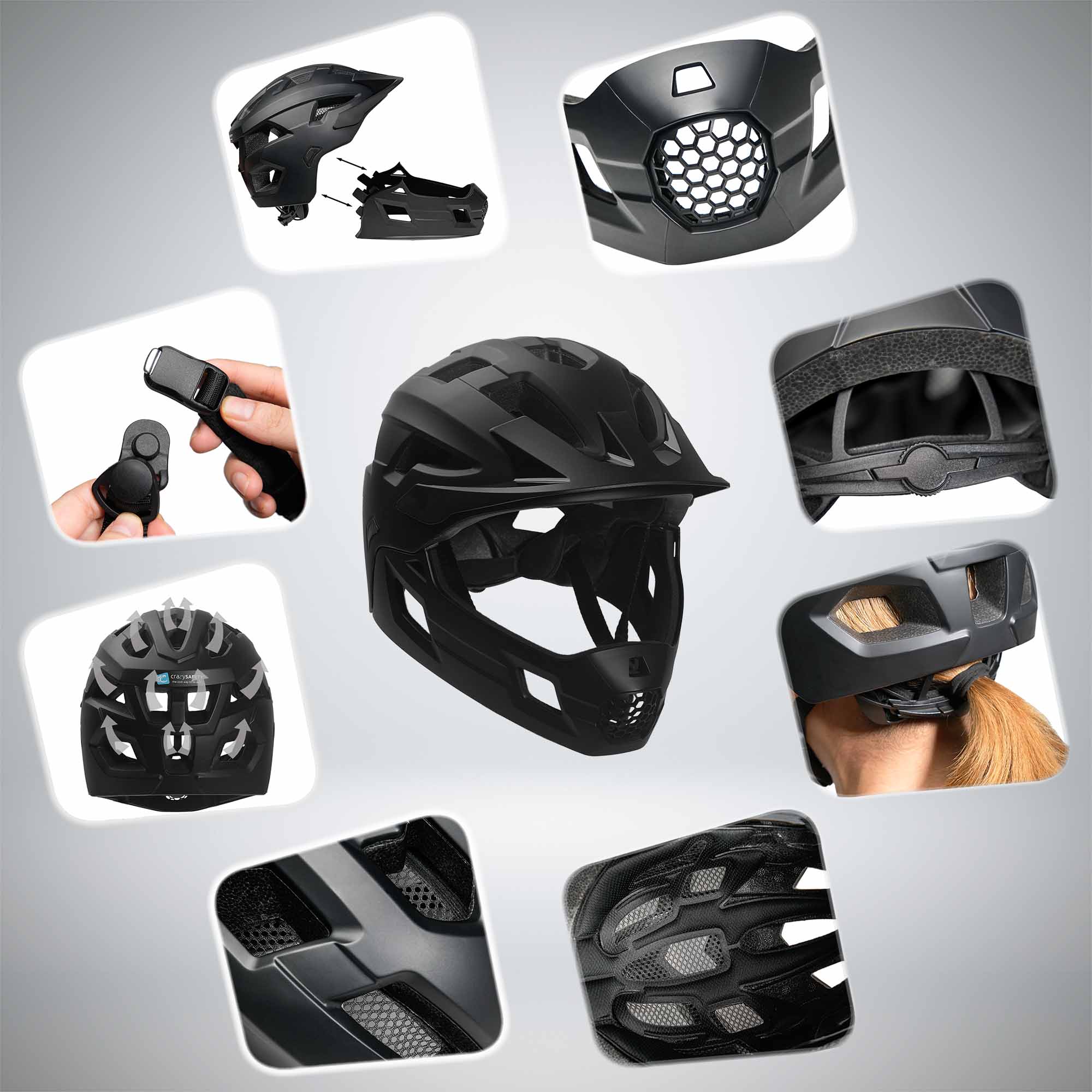 TITAN fullface bicycle helmet