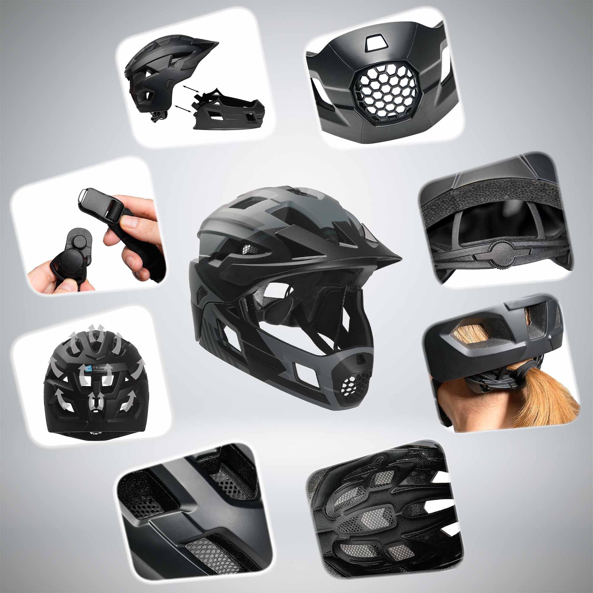 TITAN fullface bicycle helmet