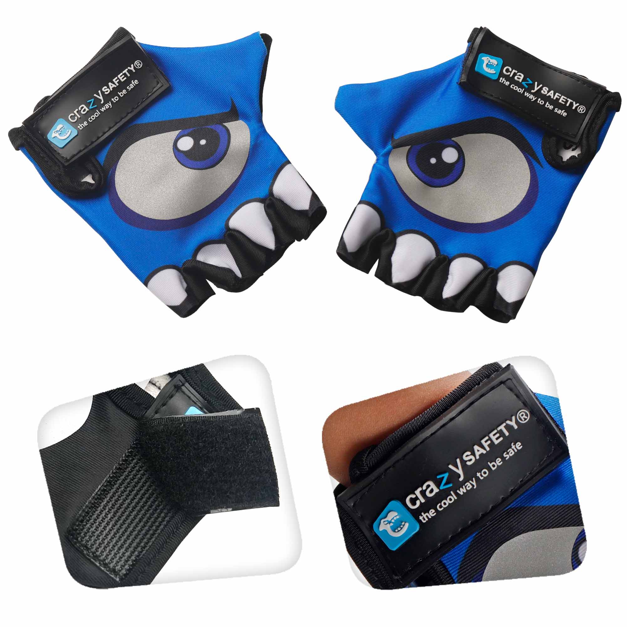  Gants de cyclisme avec yeux réfléchissants 