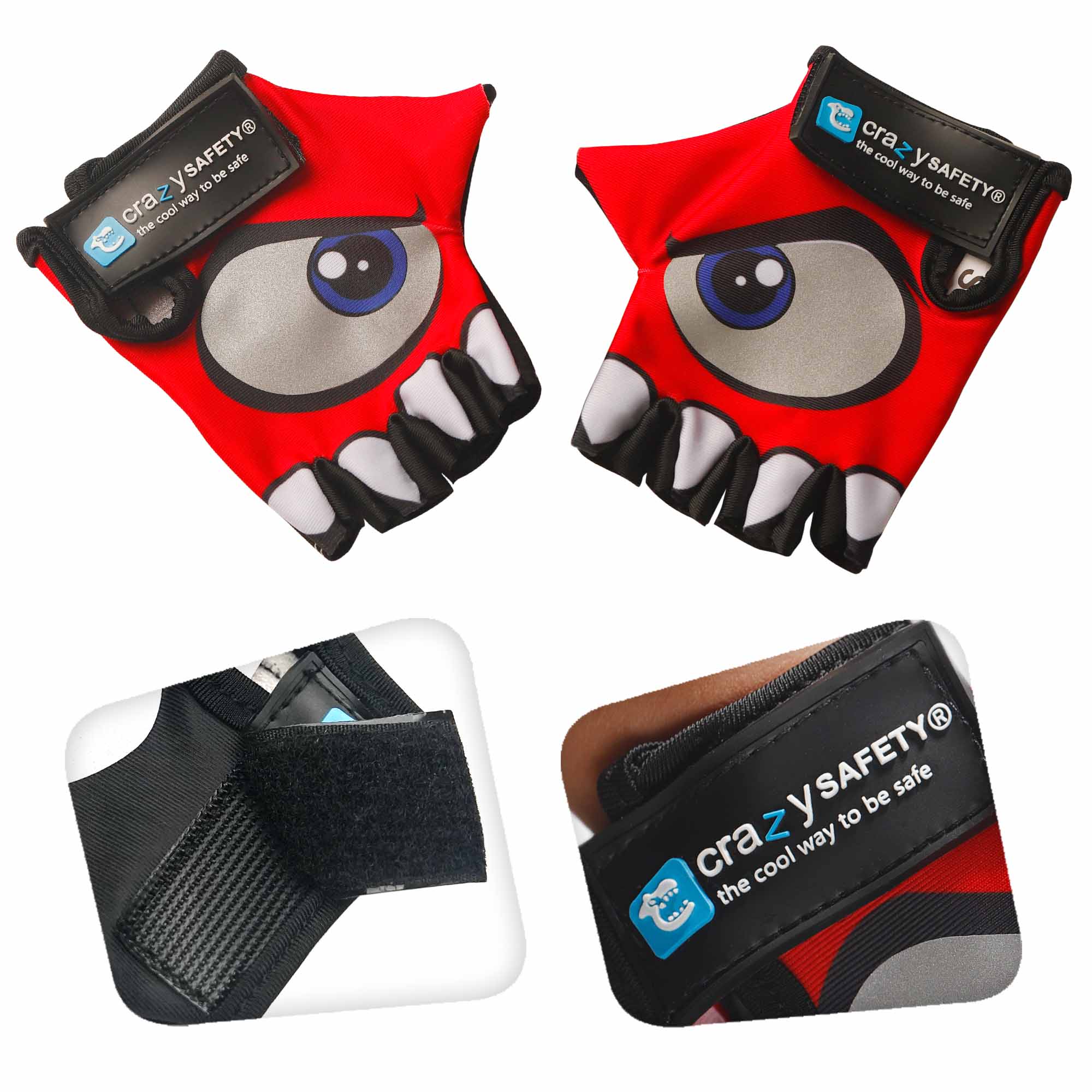  Gants de cyclisme avec yeux réfléchissants 