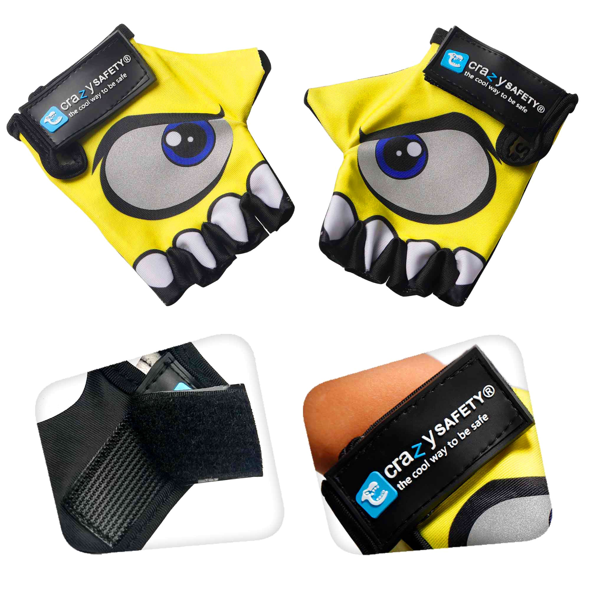  Gants de cyclisme avec yeux réfléchissants 