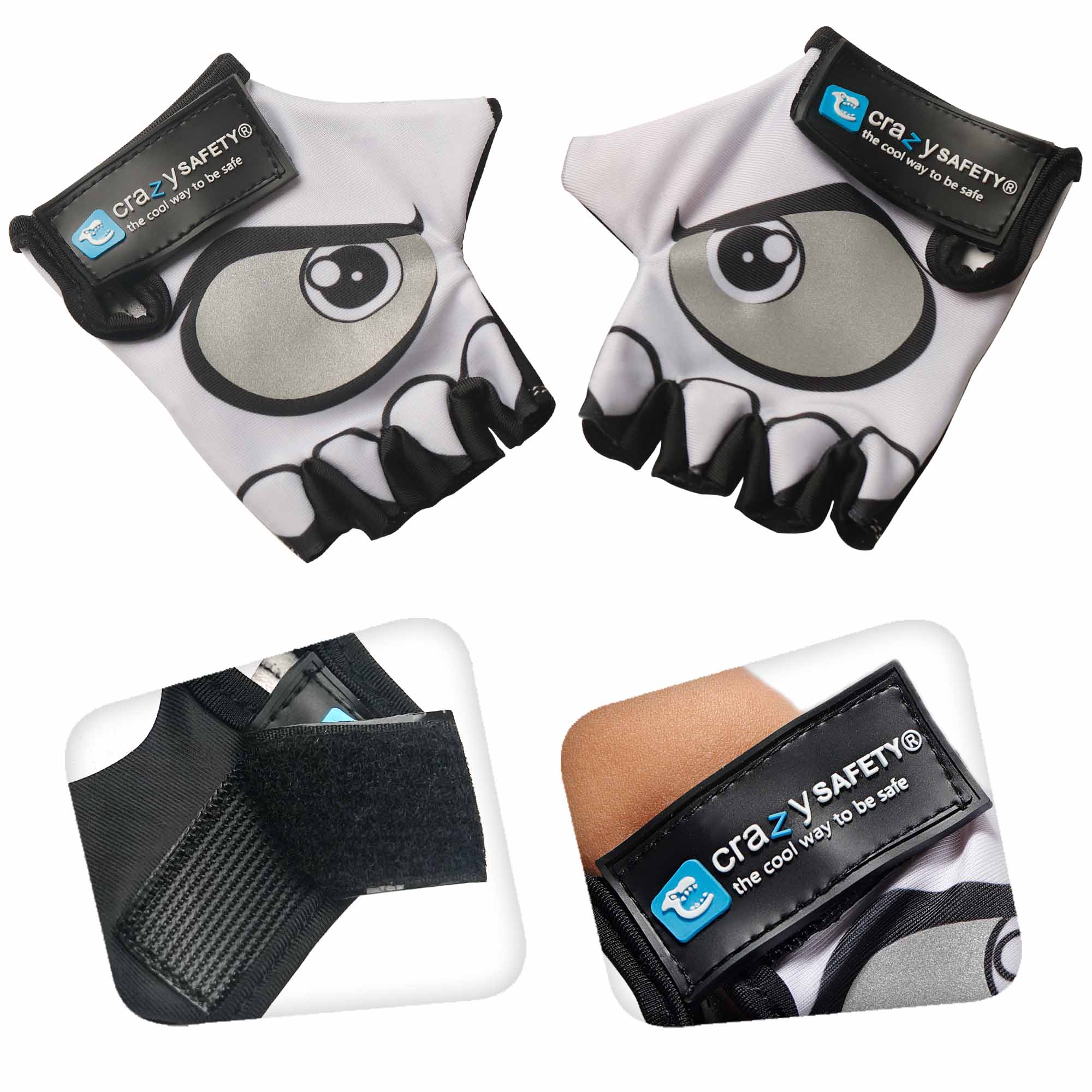  Gants de cyclisme avec yeux réfléchissants 