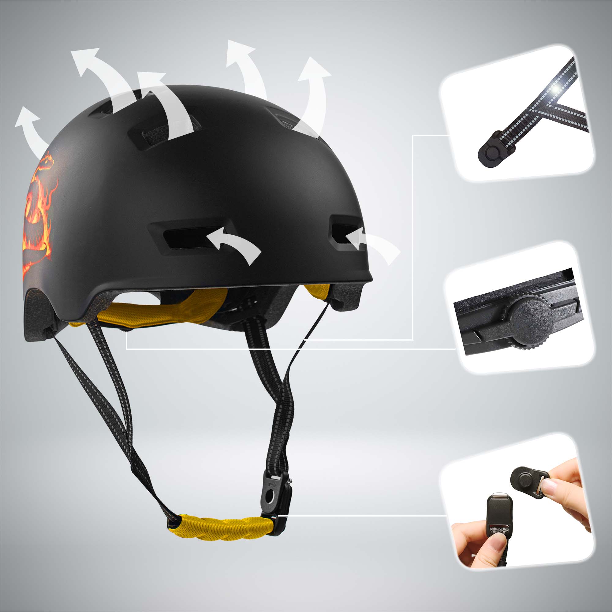 RAMPAGE skater bicycle helmet - Jungle