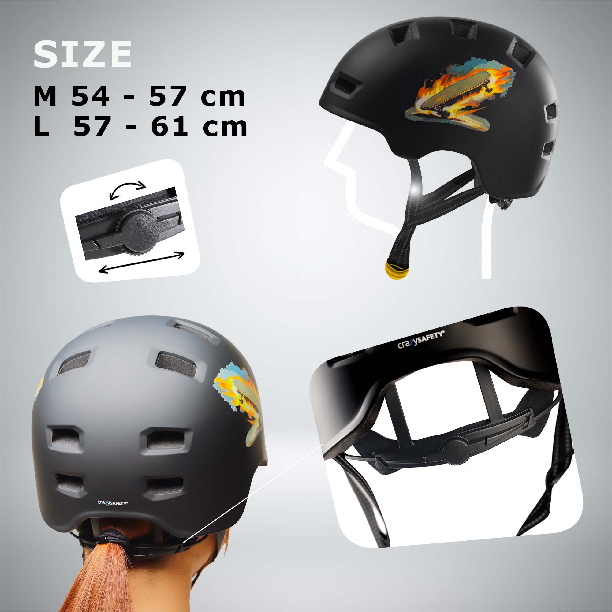 RAMPAGE skater bicycle helmet - Urban