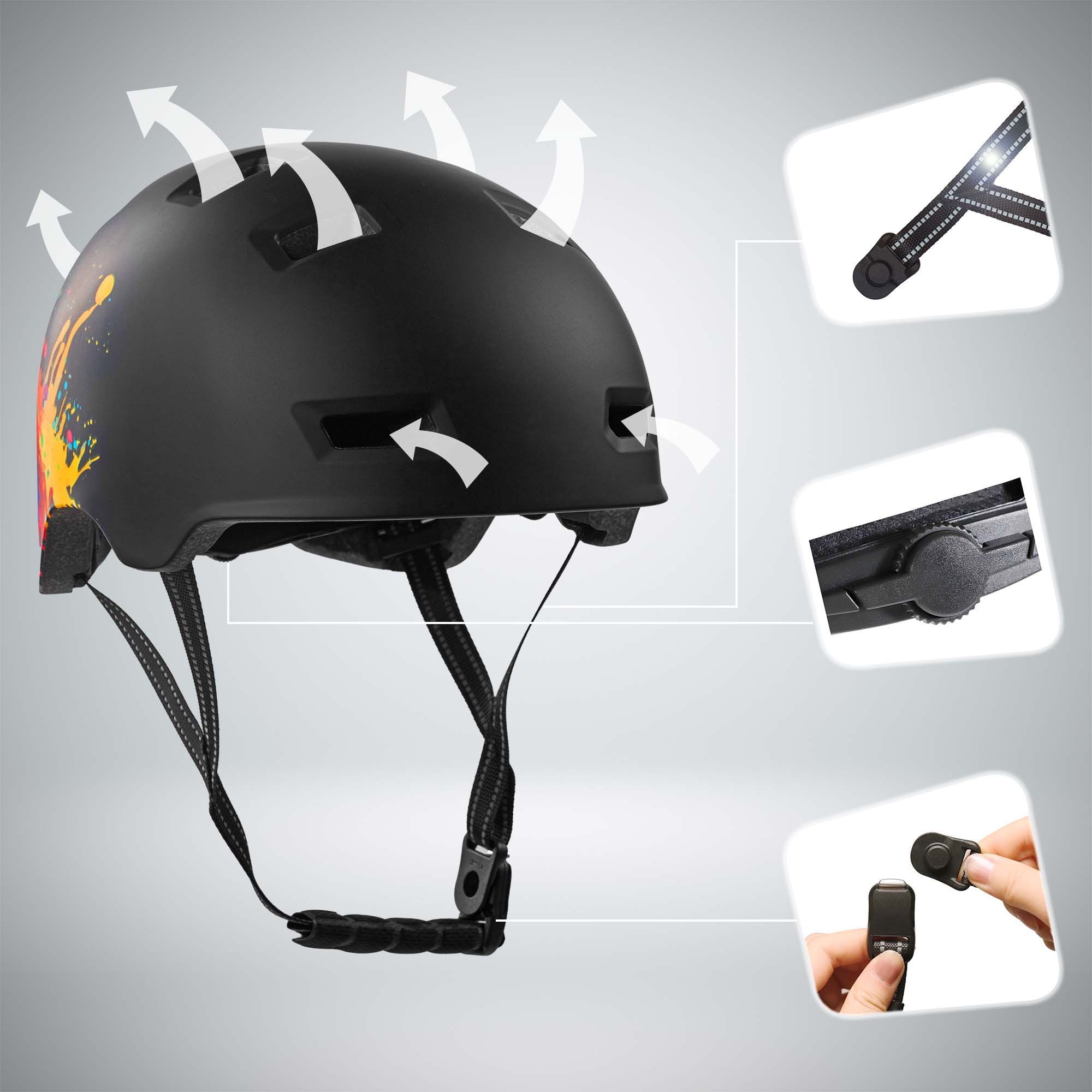 RAMPAGE skater bicycle helmet - Urban