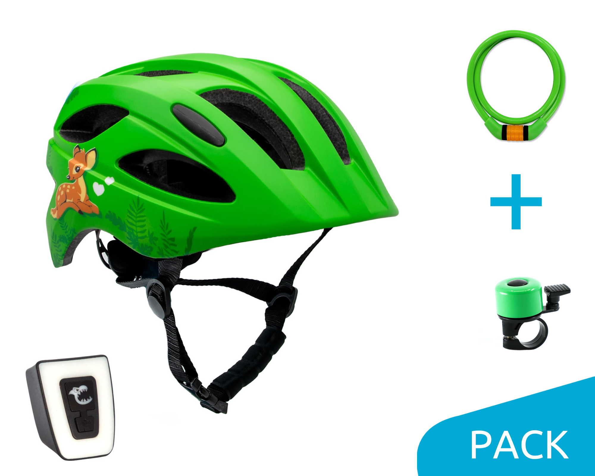 Cute Bicycle Helmet - Green Pack