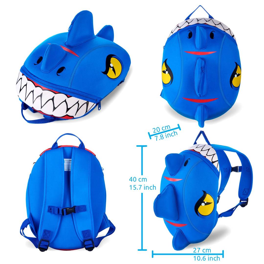 Crazy Safety Backpack Blue Dinosaur backpack