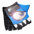 Cargar la imagen en la vista de la galería, Crazy Safety Bicycle gloves Blue Cycling gloves with reflective eyes
