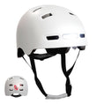 Laad afbeelding in Galerij weergave, Crazy Safety Bicycle helmet Matte white / M (54-57cm) Vertigo urban bicycle helmet with front and rear lights
