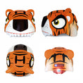 Bild in Galerie-Betrachter laden, Crazy Safety Bicycle helmet Product bundle: Orange Tiger Bicycle Helmet, Lock and Tiger Bell for Children
