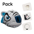 Bild in Galerie-Betrachter laden, Crazy Safety Bicycle helmet Product bundle: White tiger bicycle helmet, cycling gloves, lock, and tiger bell for children
