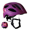 Load image into Gallery viewer, Crazy Safety Bicycle helmet Purple Heart / M (54-58cm) Heartbeat Stripes children's helmet with light
