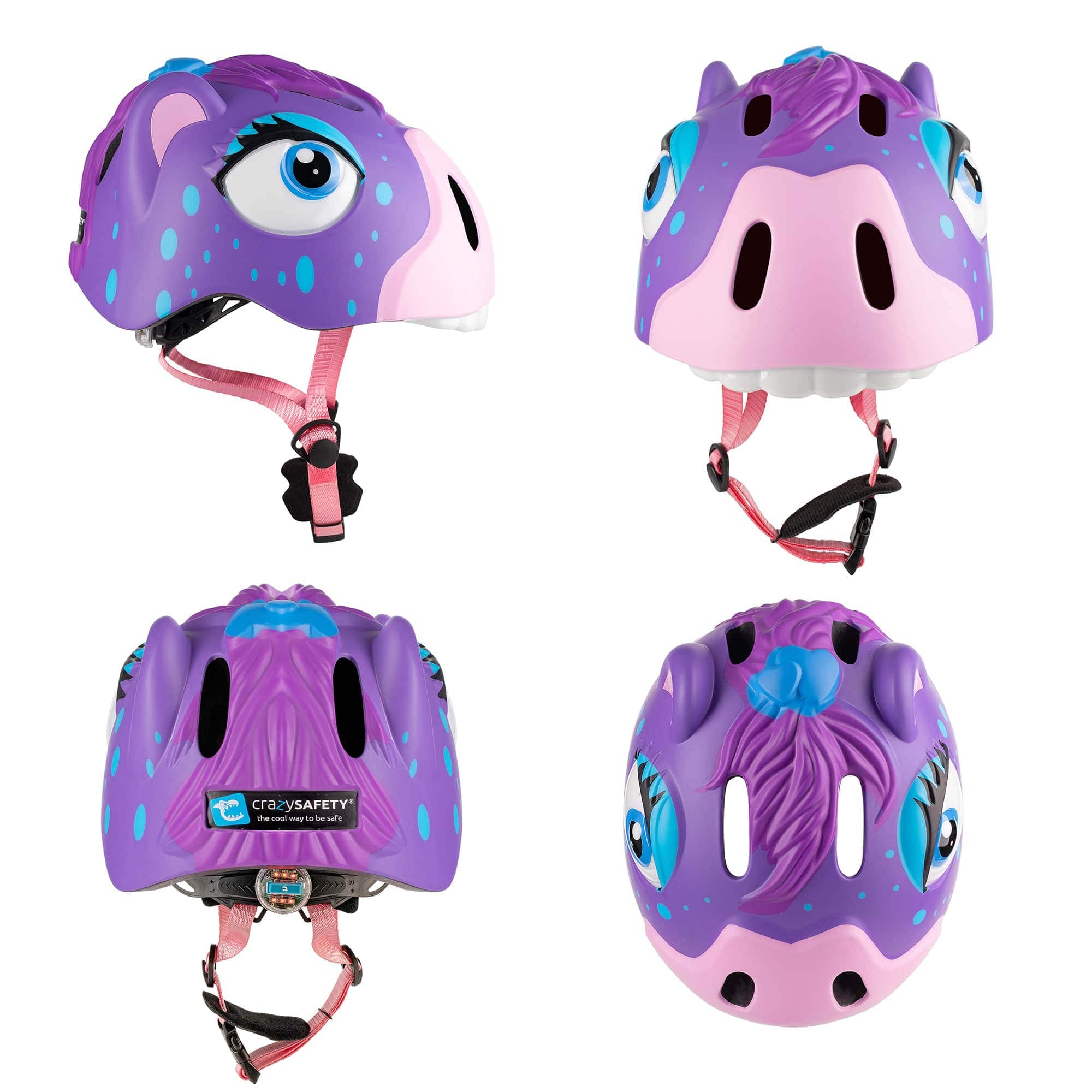 Purple Pony Bicycle Helmet