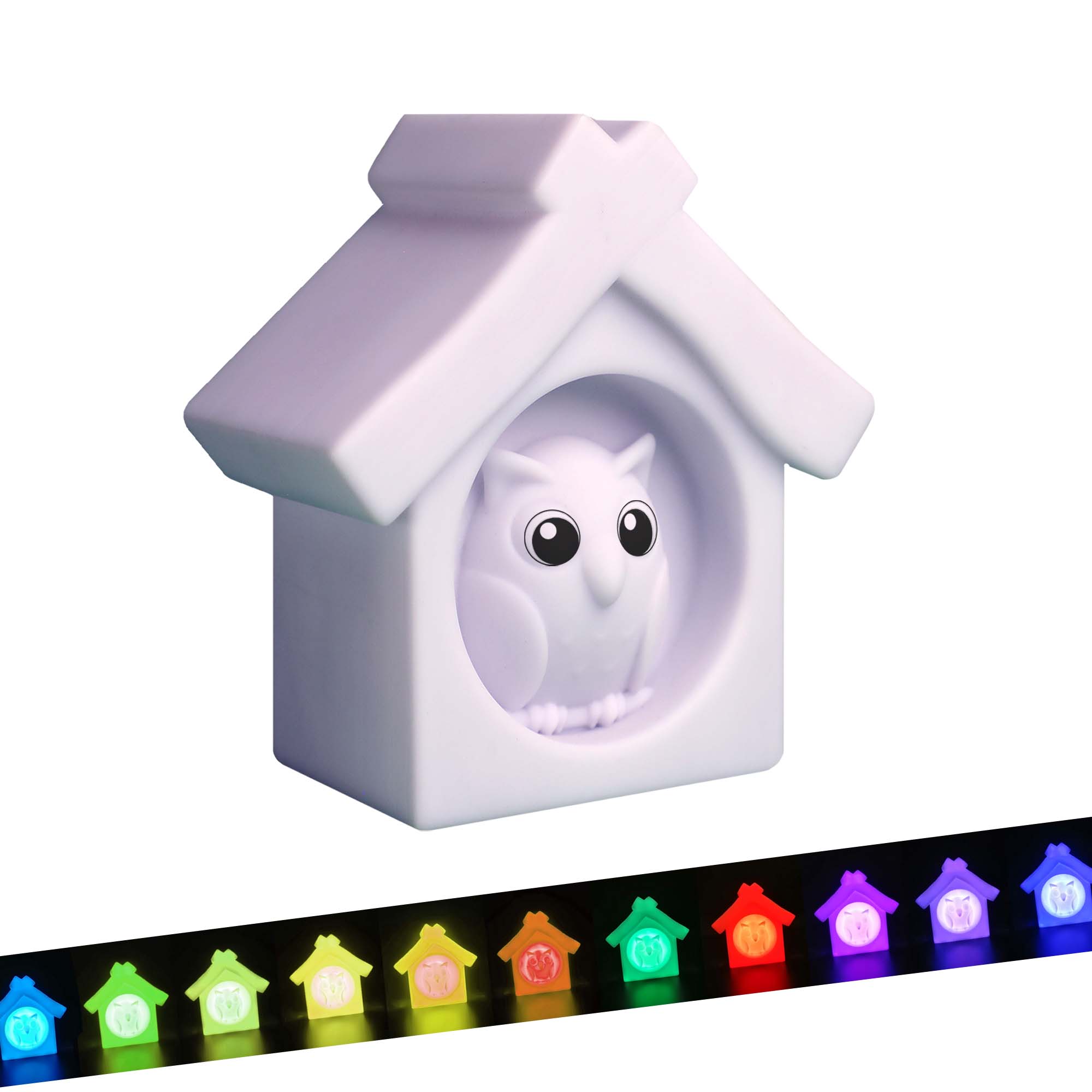 Eule LED-Lampe - Mehrfarbig